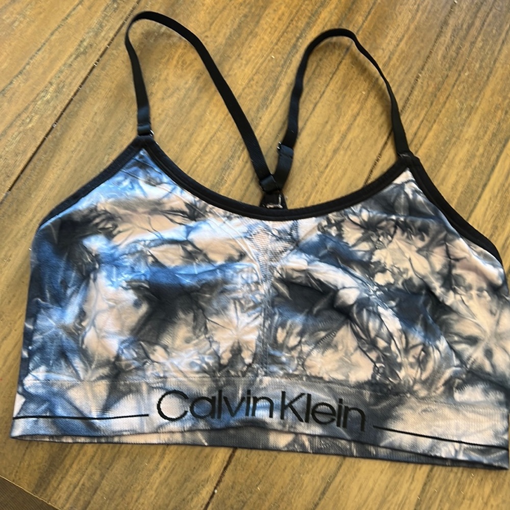 Tie dye Calving Klein performance sports bra size S